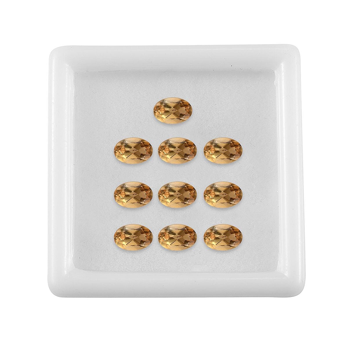 Set of 10 Citrine Loose Gemstones in Oval Shape (6x4mm) 7932381 4