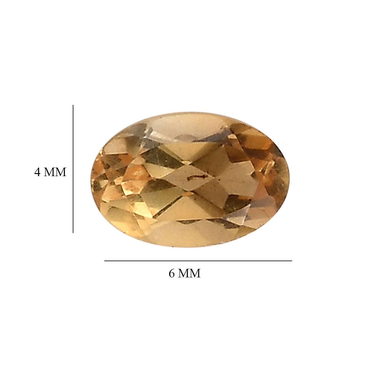 Set of 10 Citrine Loose Gemstones in Oval Shape (6x4mm) 7932381 5