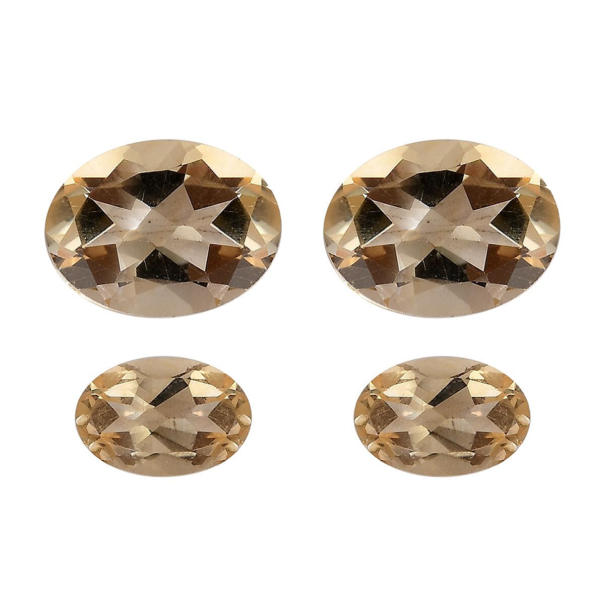 Set of 4 Citrine Loose Gemstones in Oval Shape (mix) 7933316 0