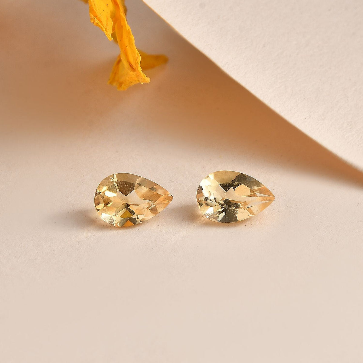 Set of 2 Citrine Loose Gemstones in Pear Shape (6x4mm) 7787467 2
