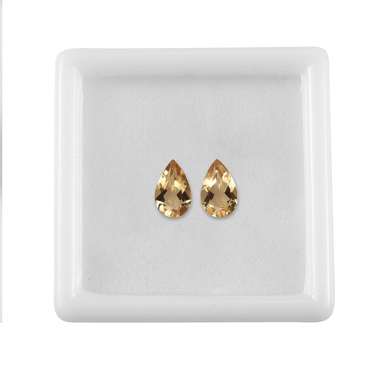 Set of 2 Citrine Loose Gemstones in Pear Cut (8x5mm) 7751293 4