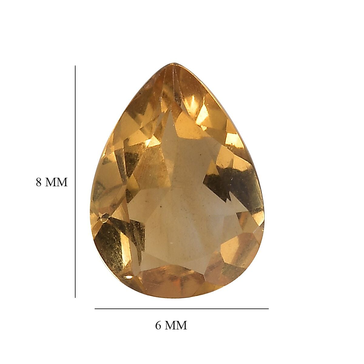 Citrine Loose Gemstone in Pear Cut Pear (8x6mm) 7751294 5