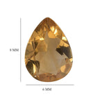 Citrine Pear 8x6 mm