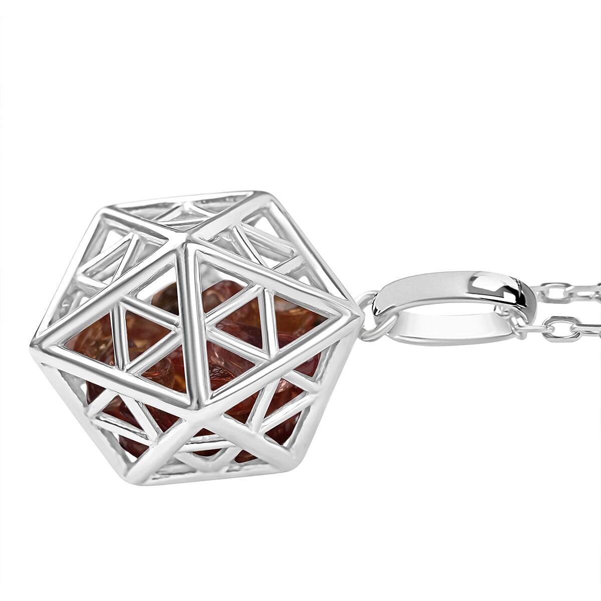 Citrine Pendant (Size 16 - 2 Ext) with Lobster Clasp Sterling Silver 3.55 Ct. 8179722 3