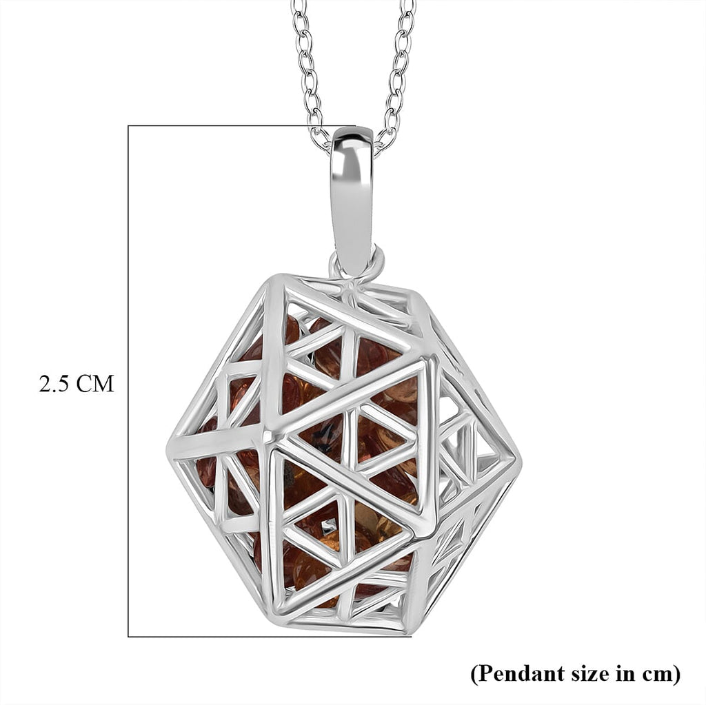 Citrine Pendant (Size 16 - 2 Ext) with Lobster Clasp Sterling Silver 3.55 Ct.
