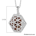 Citrine Pendant (Size 16 - 2 Ext) with Lobster Clasp Sterling Silver 3.55 Ct.