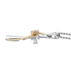 Citrine Pendant with Chain (Size 20) in Platinum Overlay Sterling Silver