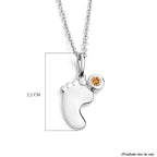 Citrine Pendant with Chain (Size 20 With 4 Inch Extender) In Platinum Overlay Sterling Silver