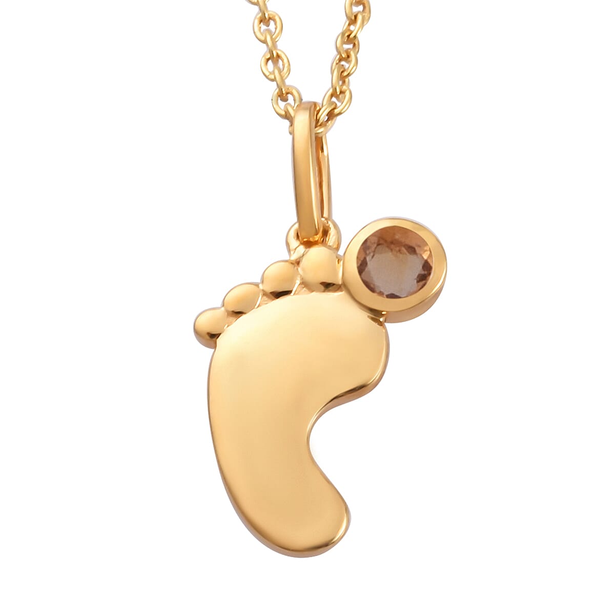 Citrine Pendant with Chain in Yellow Gold Plated Sterling Silver 3629629 0