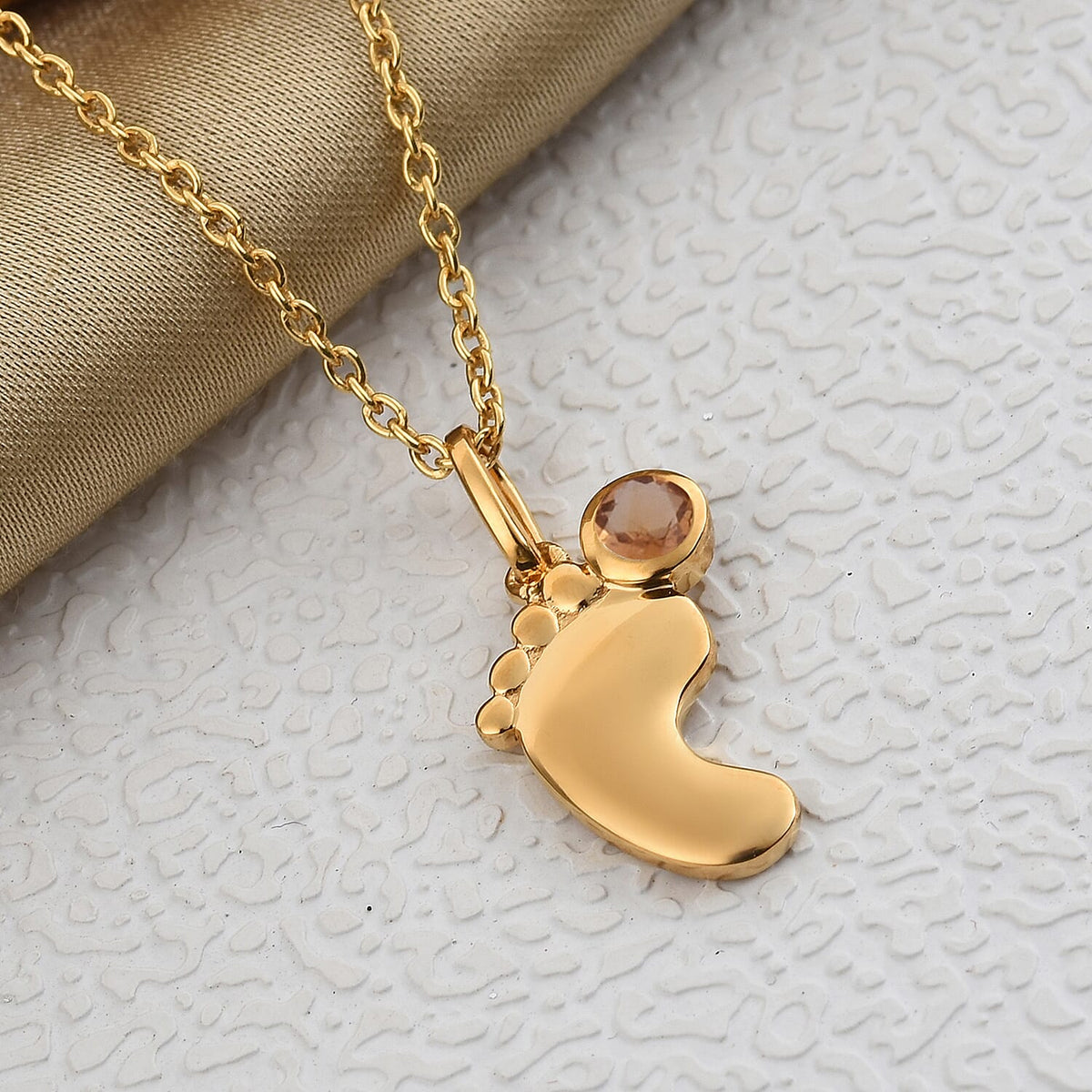 Citrine Pendant with Chain in Yellow Gold Plated Sterling Silver 3629629 2
