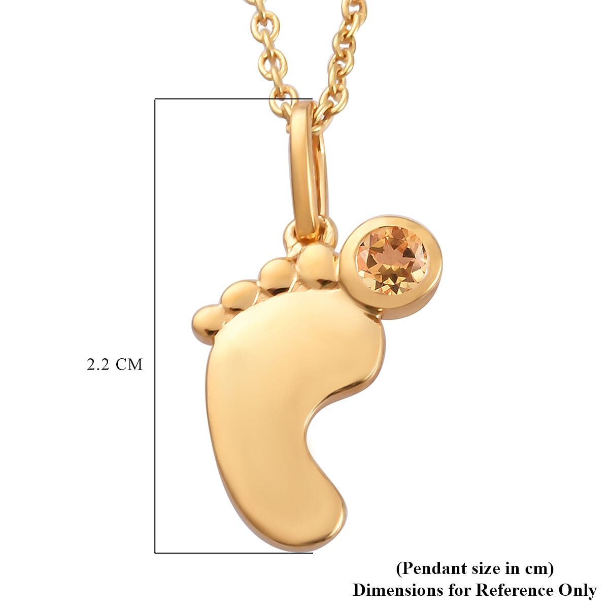 Citrine Pendant with Chain in Yellow Gold Plated Sterling Silver 3629629 5