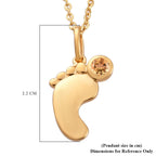 Citrine Pendant with Chain (Size 20 With 4 Inch Extender) In Gold Overlay Sterling Silver