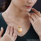 Citrine Point Pendant in Gold Tone 25.00 Ct