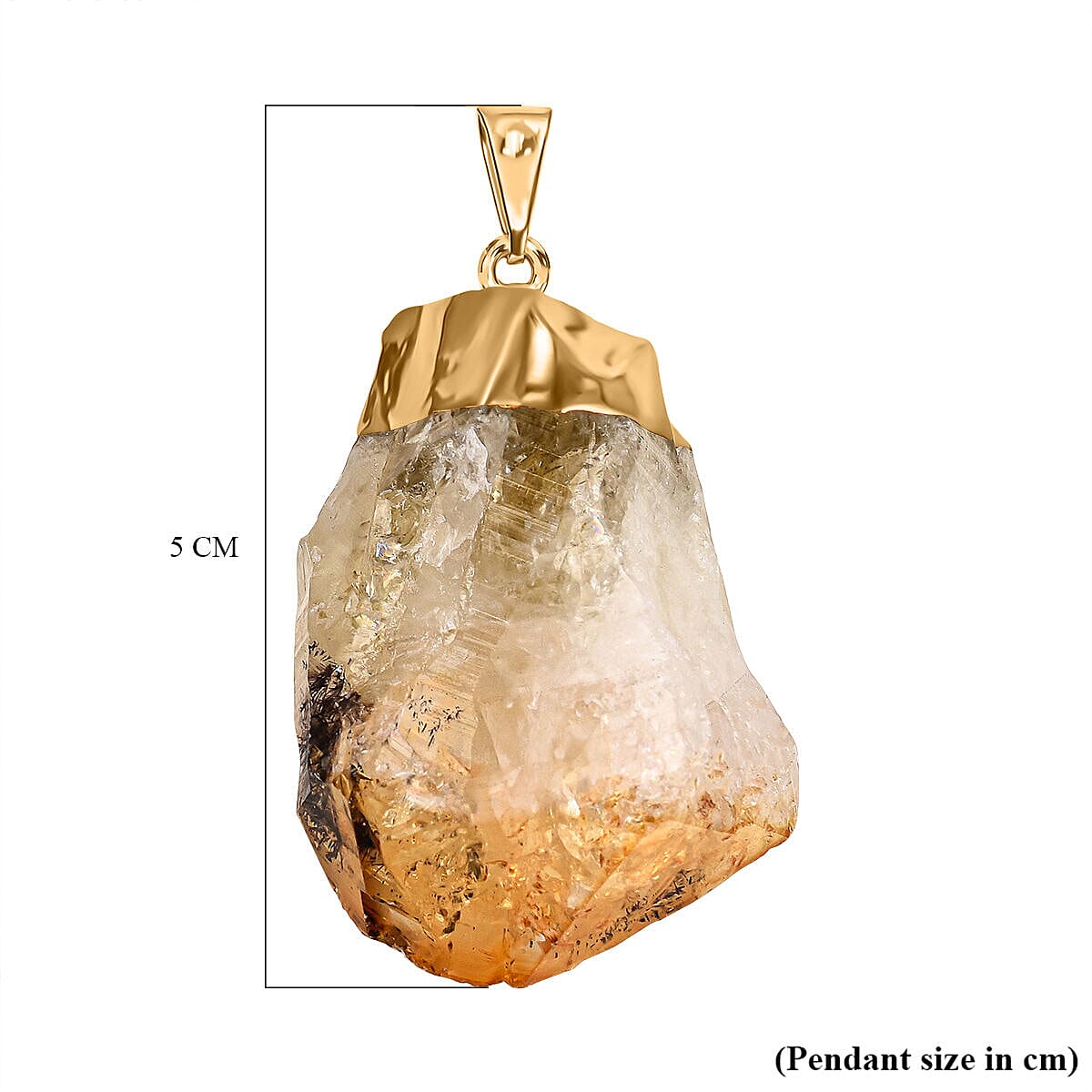 Citrine Point Pendant in Gold Tone 25.00 Ct 7509493 5