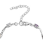 Citrine & Multi Gemstone Bracelet (Size - 6.5-2 Inch Ext.) in Platinum Overlay Sterling Silver 3.70 Ct.