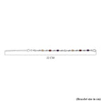 Citrine & Multi Gemstone Bracelet (Size - 6.5-2 Inch Ext.) in Platinum Overlay Sterling Silver 3.70 Ct.