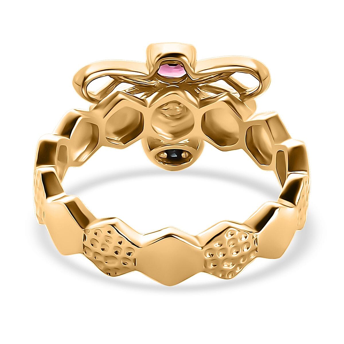 GP Italian Garden Collection - Citrine, Rhodolite Garnet HoneyBee Ring in 18K Vermeil Yellow Gold Plated Sterling Silver 8036721 4
