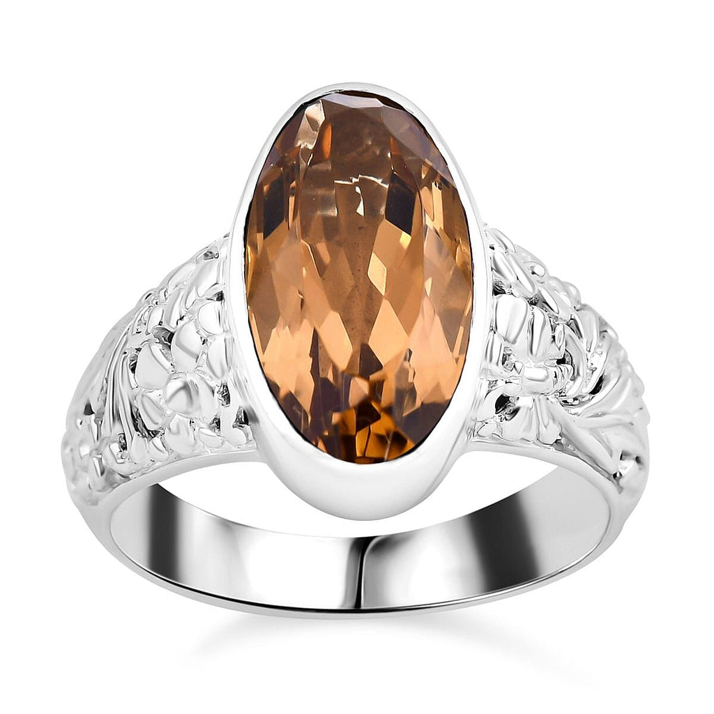 Citrine  Ring  Sterling Silver 7.20 ct,  Silver Wt. 8 Gms  7.200  Ct.