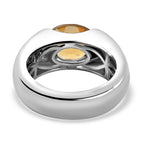 Citrine Ring in Platinum Overlay Sterling Silver 2.69 Ct, Silver Wt. 6.00 GM