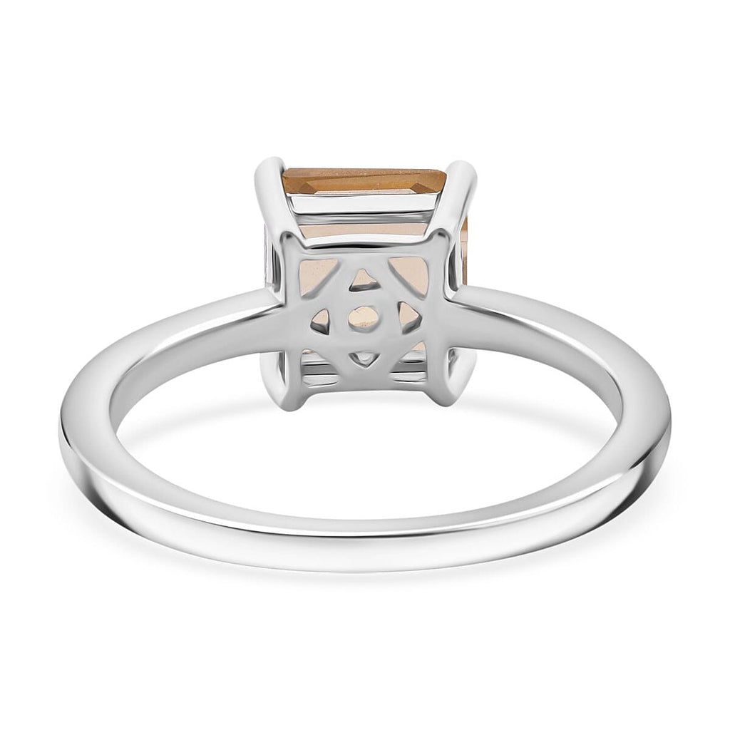 Citrine Ring in Rhodium Overlay Sterling Silver 1.60 Ct.