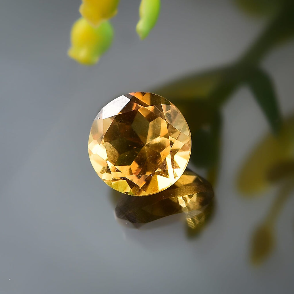 Citrine Round Shape Gemstone 0.91 Ct.