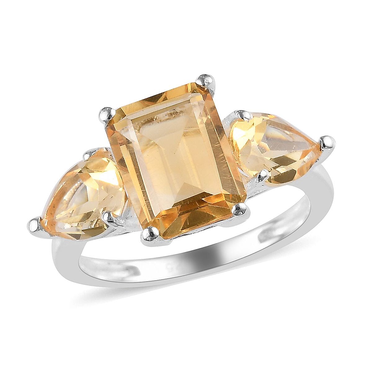 D'Joy - Citrine Three Stone Ring in Sterling Silver 3.53 Ct. 3598469 0