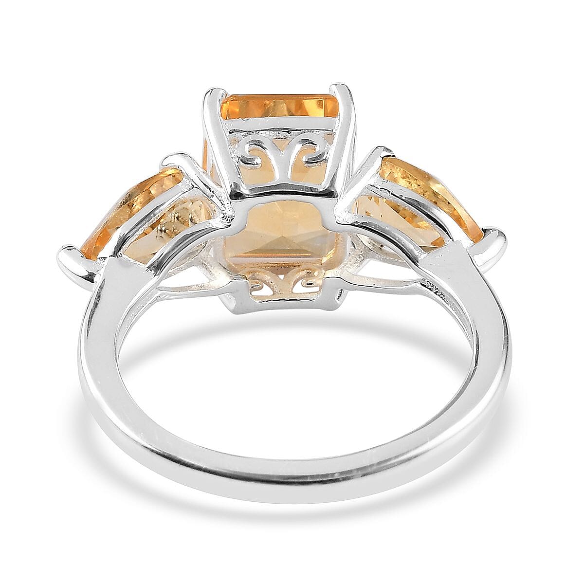 D'Joy - Citrine Three Stone Ring in Sterling Silver 3.53 Ct. 3598469 5