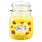 Citronella Candle Medium Jar 60 Hour Burn Time - Yellow