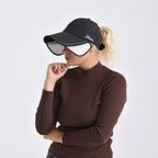 Classic Baseball Cap with Retractable Brim (Head Size- 57-58cm) - Black