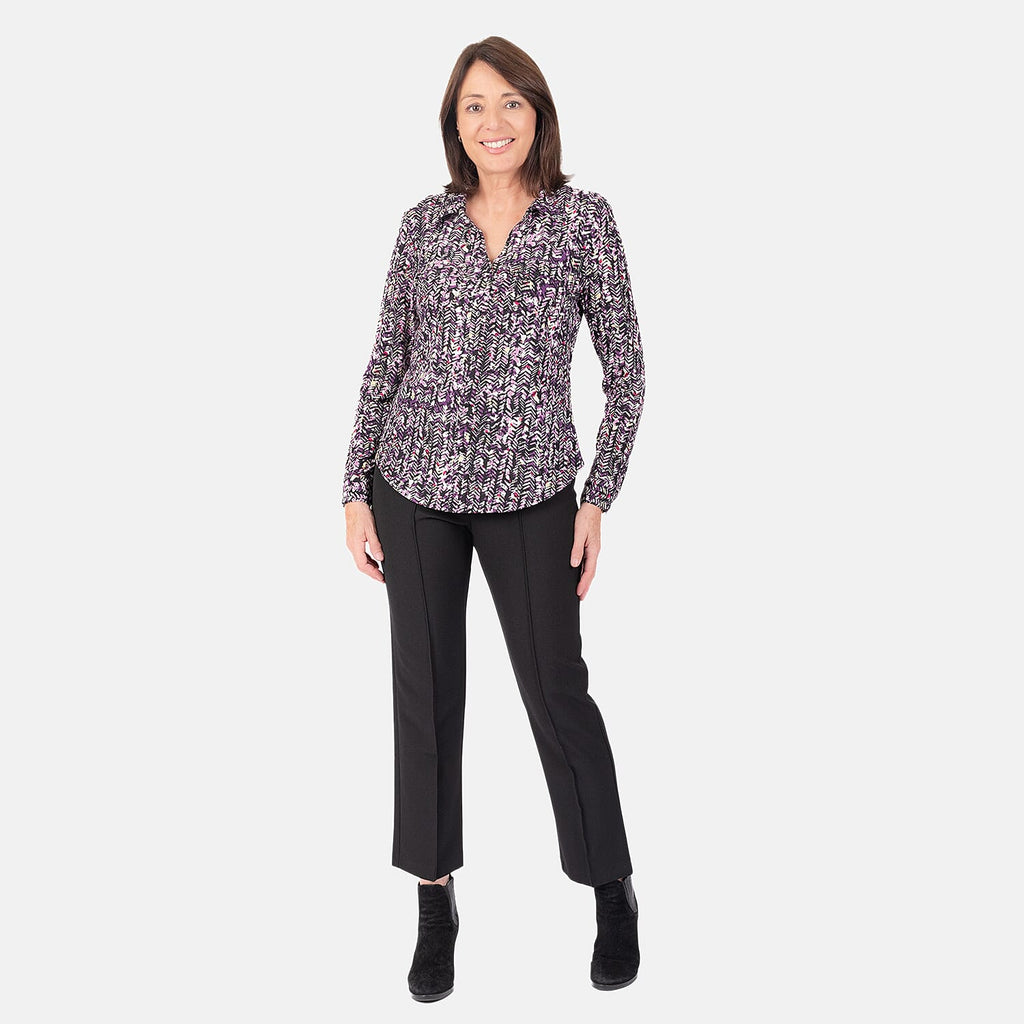 Classic  Blouse - Purple