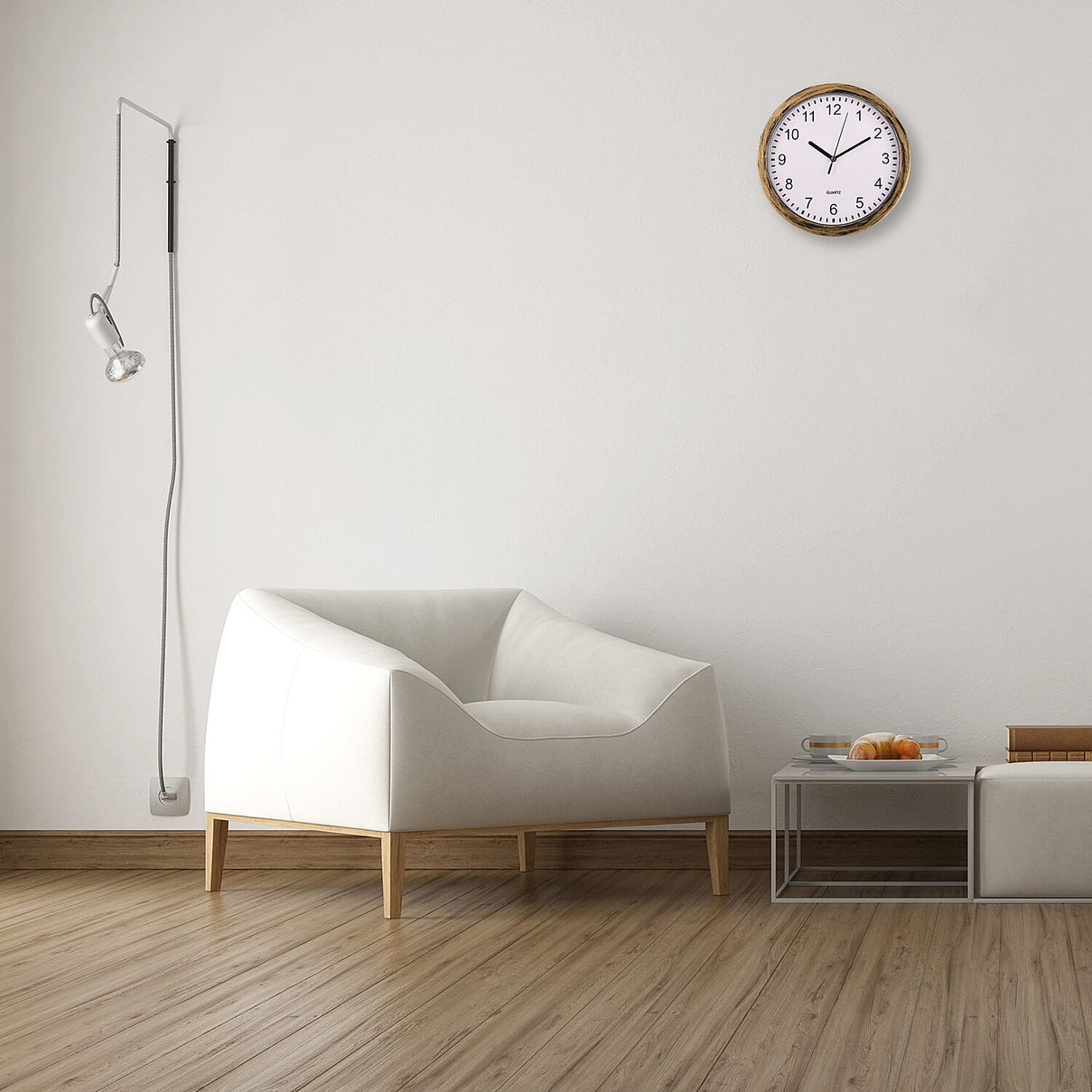 Classic Round PS Wall Clock (1xAA Battery not inc.) - Gold 8158852 2