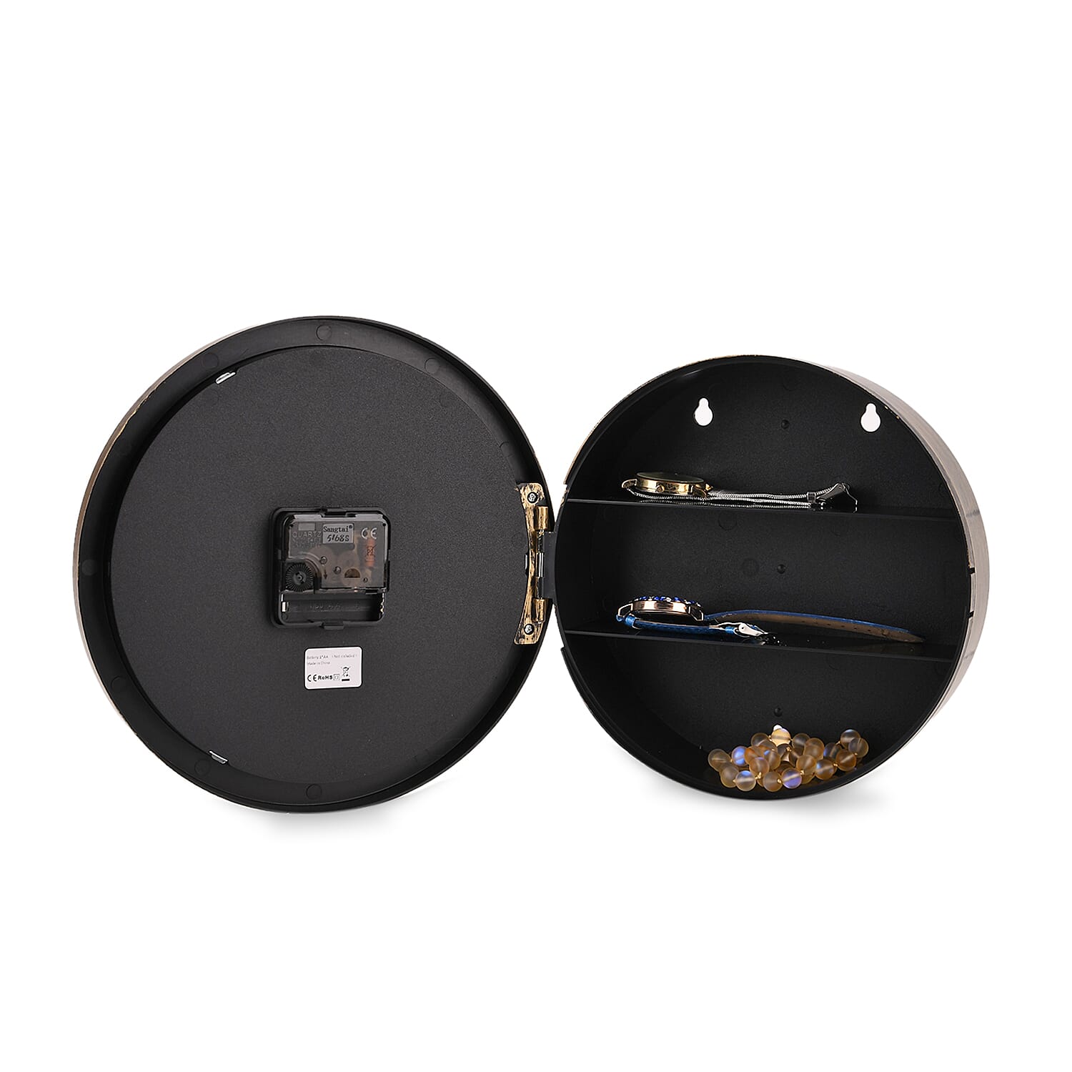 Classic Round PS Wall Clock (1xAA Battery not inc.) - Gold 8158852 4