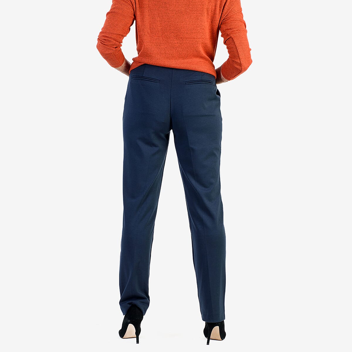 Classic Straight Leg Trousers (Size 10) - Navy 8288112 1