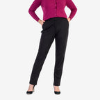 Classic Straight Leg Trousers (Size 14) - Black