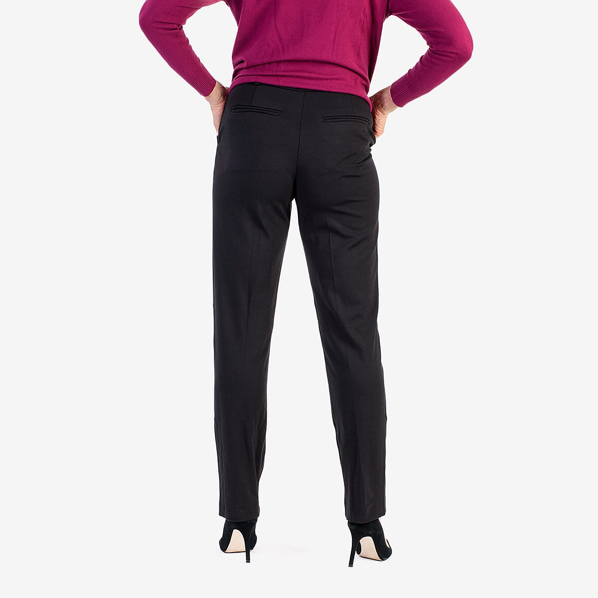Classic Straight Leg Trousers (Size 14) - Black V32704073 1