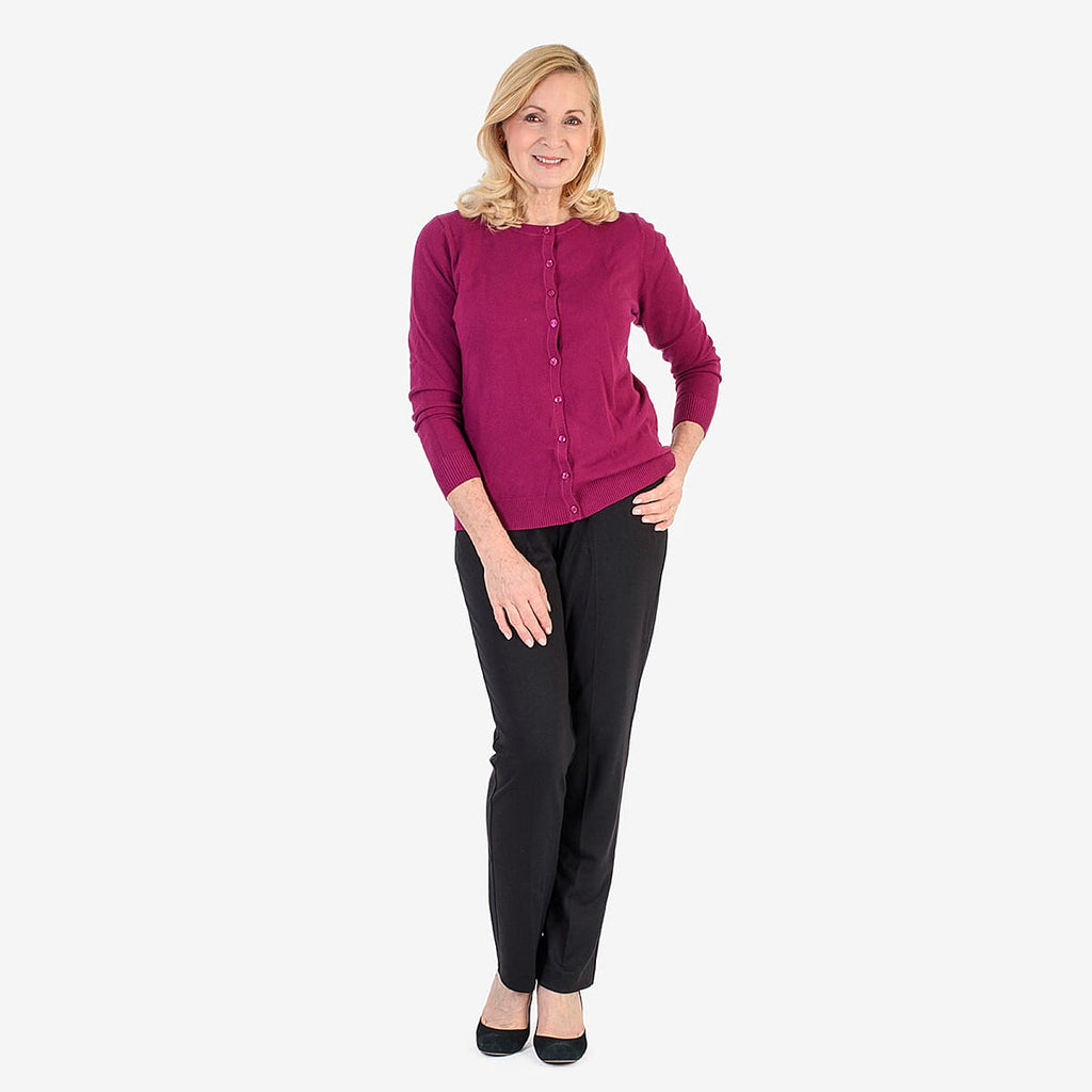 Classic Straight Leg Trousers (Size 14) - Black