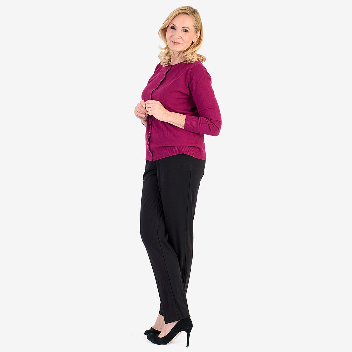 Classic Straight Leg Trousers (Size 14) - Black V32704073 3