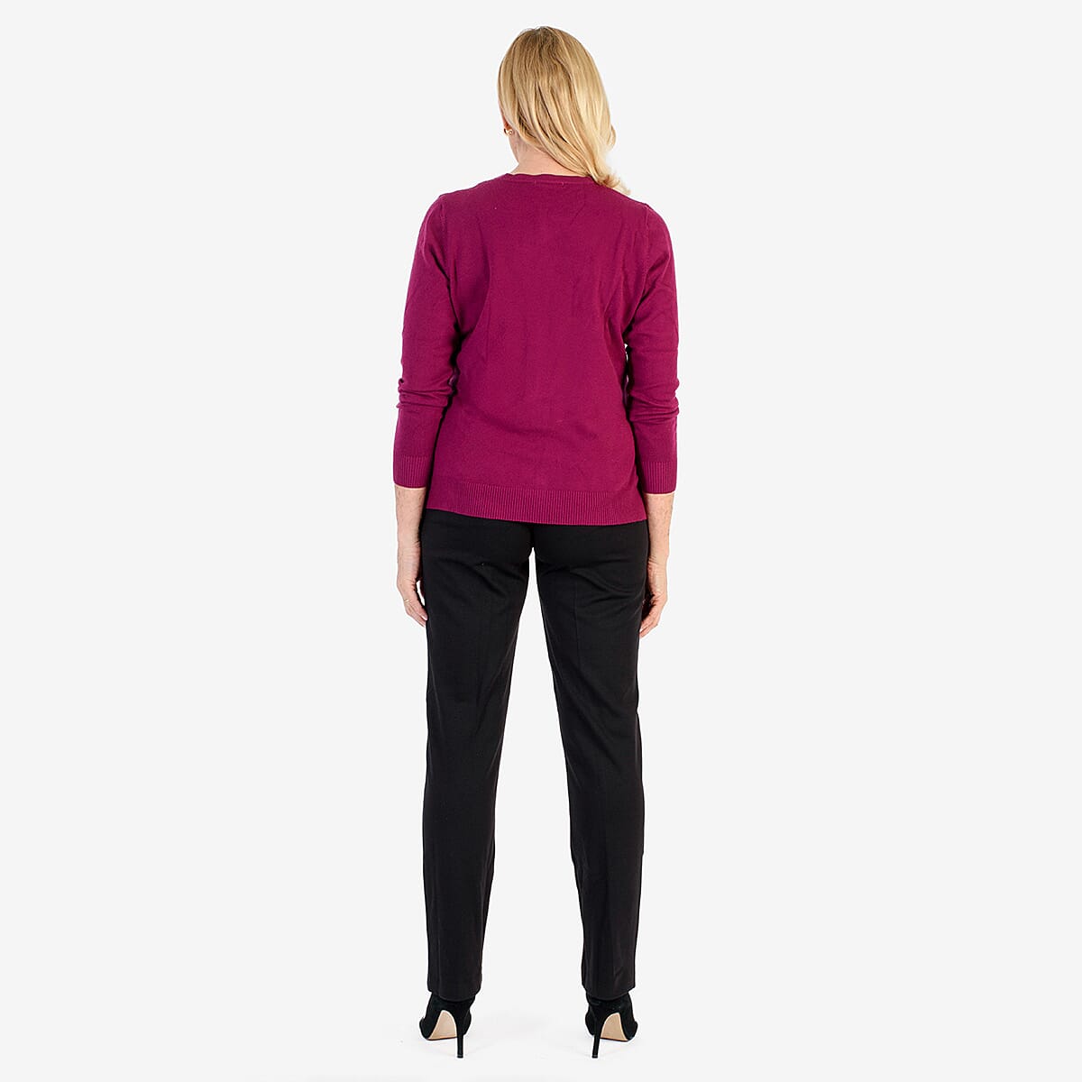 Classic Straight Leg Trousers (Size 14) - Black V32704073 4