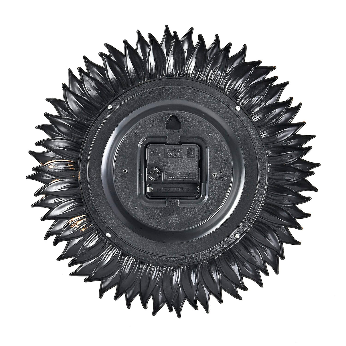 Set of 2 Round Sunflower Design Analog Wall Clocks - Gold and Silver 7705715 3