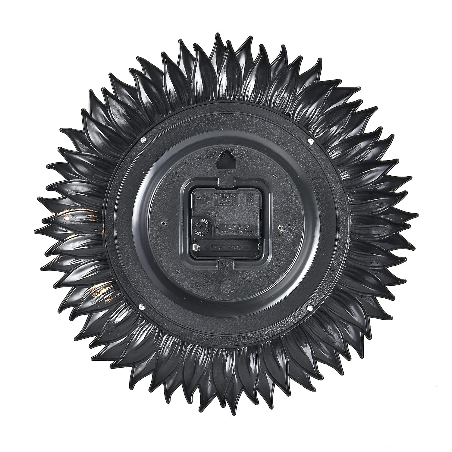 Set of 2 Round Sunflower Design Analog Wall Clocks - Gold and Silver 7705715 3