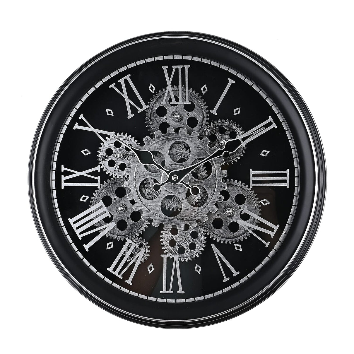 Clock (Size - One Size) - Black Silver &amp; White 8190642 0