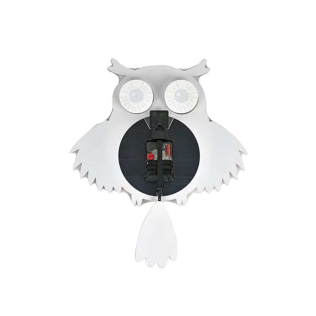 Owl Pendulum Wall Clock (2xAA Battery not inc.) - White - Red 7809413 8