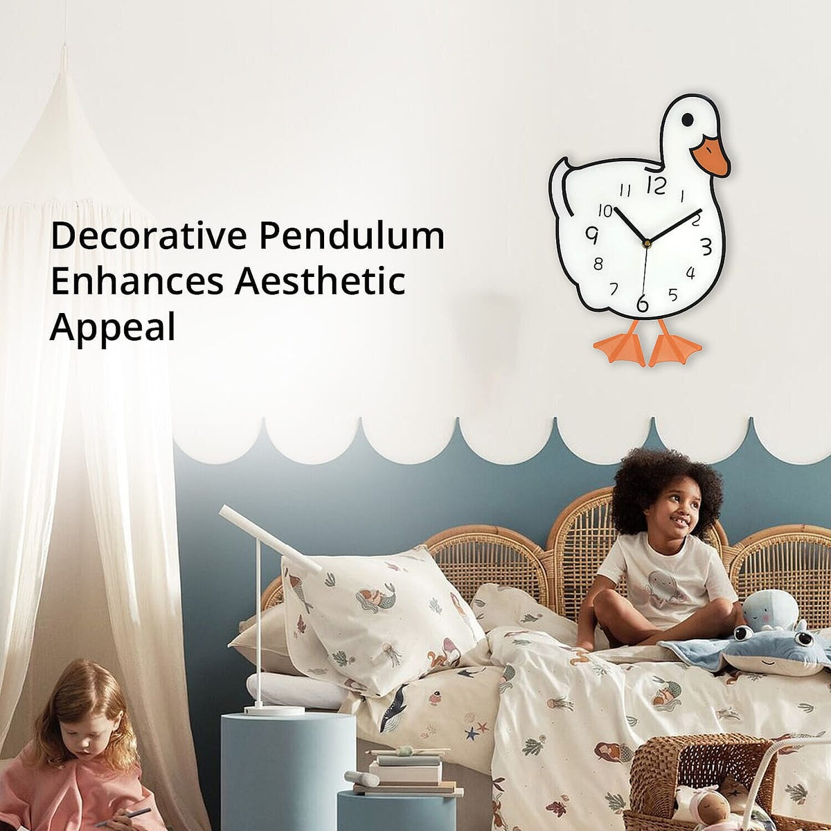Clock (Size - One Size) - White &amp; White V32563900 4
