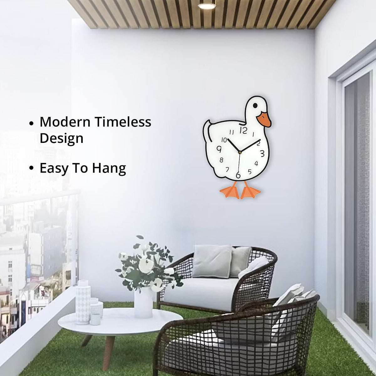 Clock (Size - One Size) - White &amp; White V32563900 6