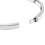 Close Out- Rhodium Overlay Sterling Silver Turquoise Bangle