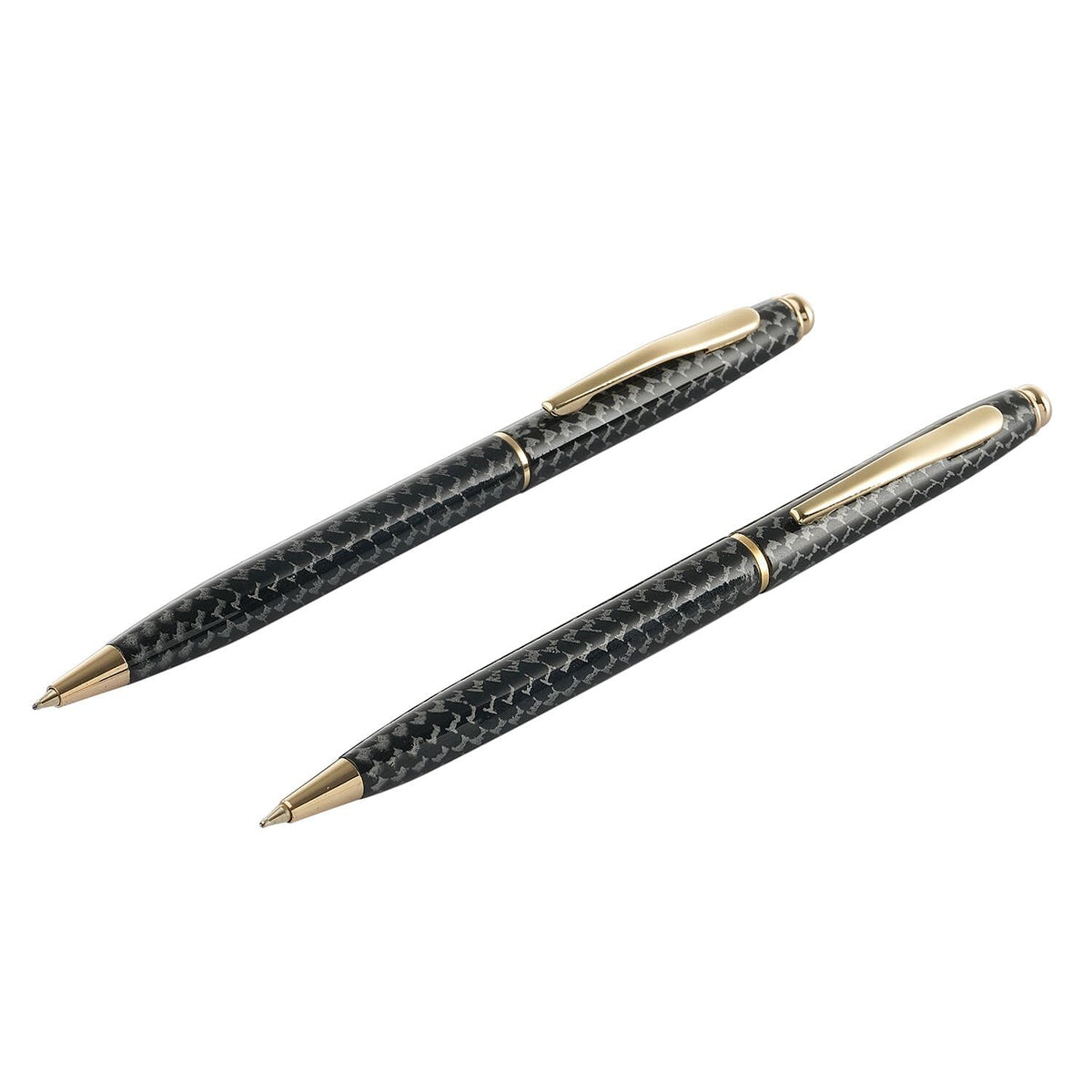 Close Out- Set of 2 Finest Austrian Crystal Pens - Golden &amp; Grey 6347270 0