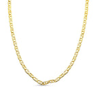 Close Out -Yellow Gold Overlay Sterling Silver Mariner Link necklace  (Size - 24) with Lobster Clasp