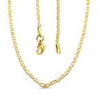 Close Out -Yellow Gold Overlay Sterling Silver Mariner Link necklace  (Size - 24) with Lobster Clasp