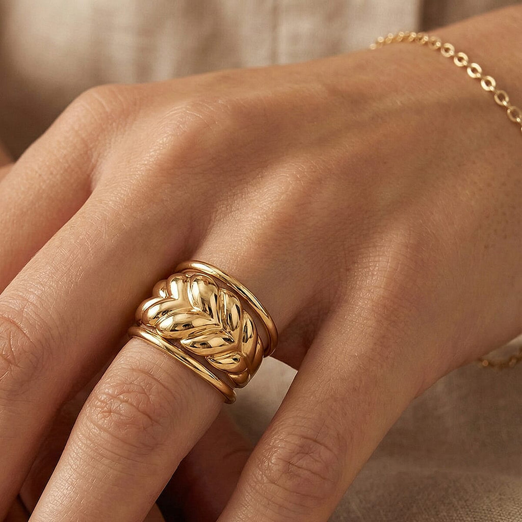 Close Out - 9K Yellow Gold Braided Ring
