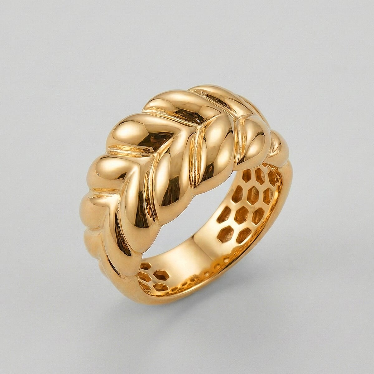 Close Out - 9K Yellow Gold Braided Ring 7939209 3